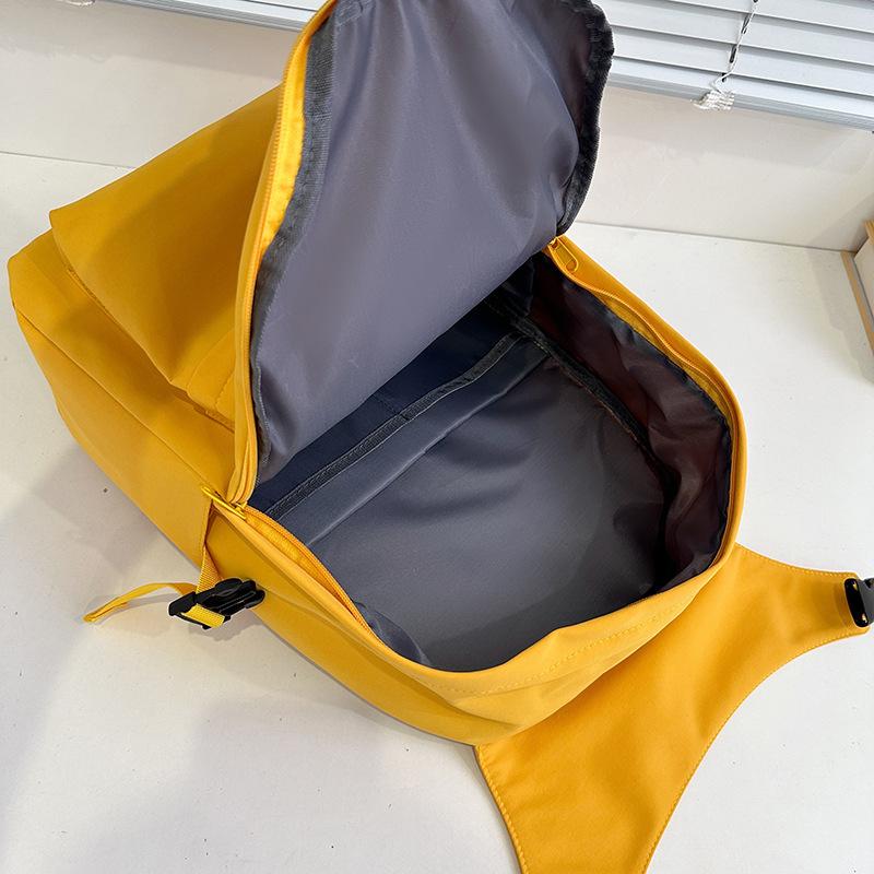 The Schoolbag Is Simple and Versatile, the Korean Version Is Solid Color, Light and Trendy Casual Back.