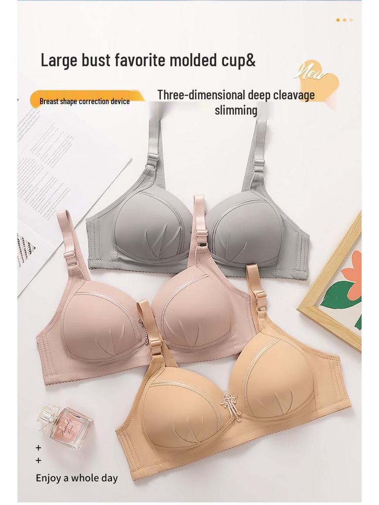 Wirefree Plus Size Anti-Sagging Support Bra for Mature Women