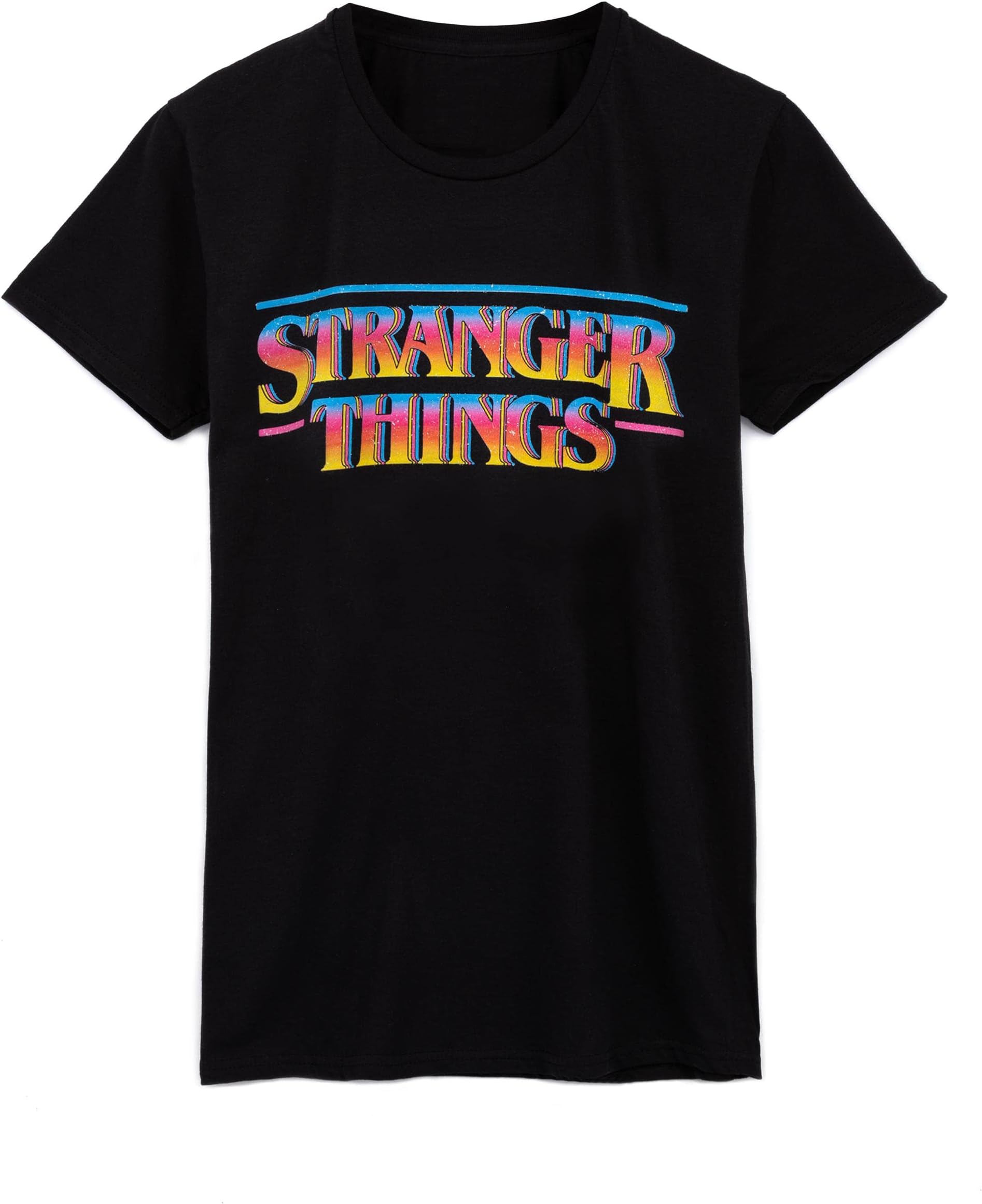 Футболка Stranger Things для взрослых, мужская, с потертым ретро-логотипом, черный наряд 4XL