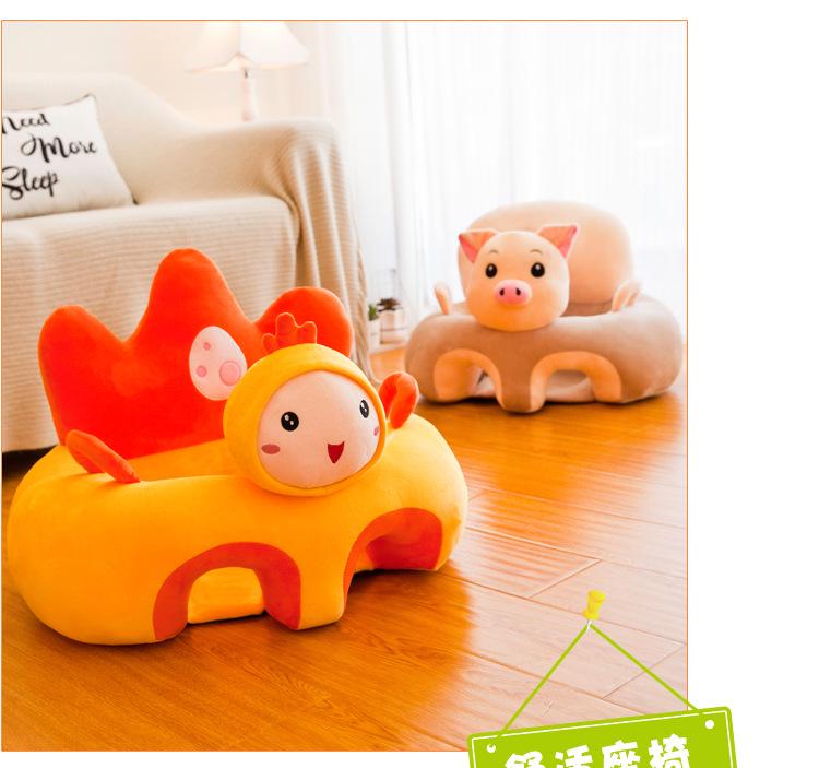 Plyšové sedátko pro miminko: Pohovka proti převrácení a pádu pro učení se sedět