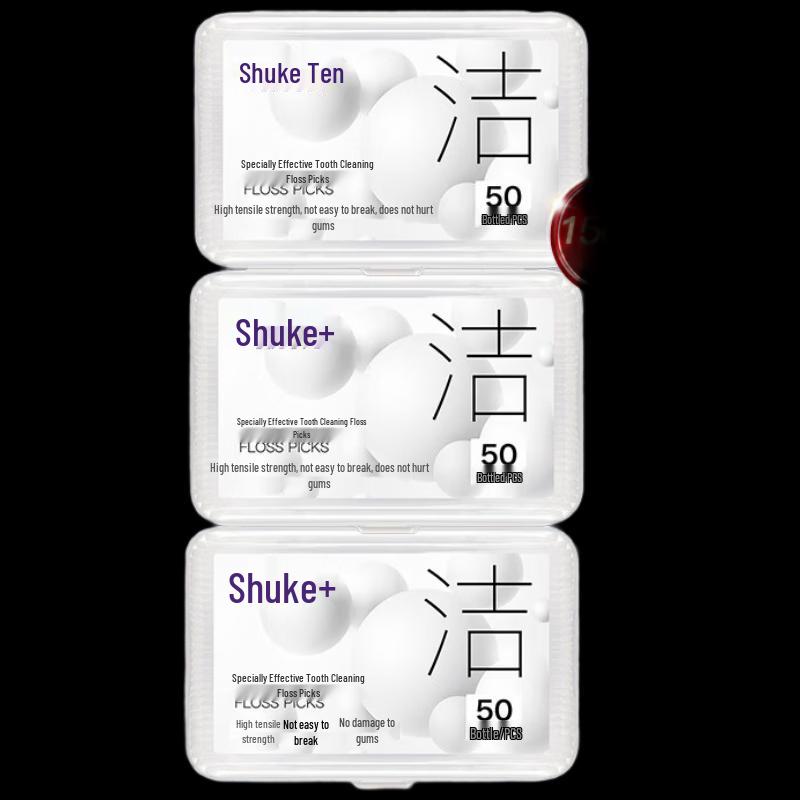 

Shuke Colorful Flat Dental Floss Picks, 150 Count