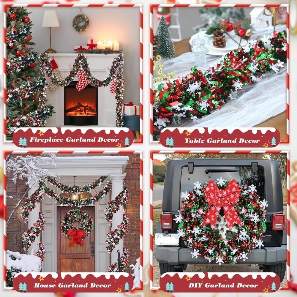 Bright Color Xmas Tree Decor Ribbon 2m Tinsel Garland Fashion Christmas Party Props  Home Decor