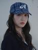 Olinkeompeulliteu A Logo Check Pillbox Cap (Navy Check)