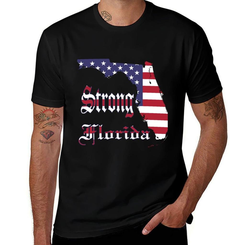 Florida strongStrong Florida Floridastrong Flag Florida Strong USA TShirt Urban Style Casual Short Sleeve Top TShirt