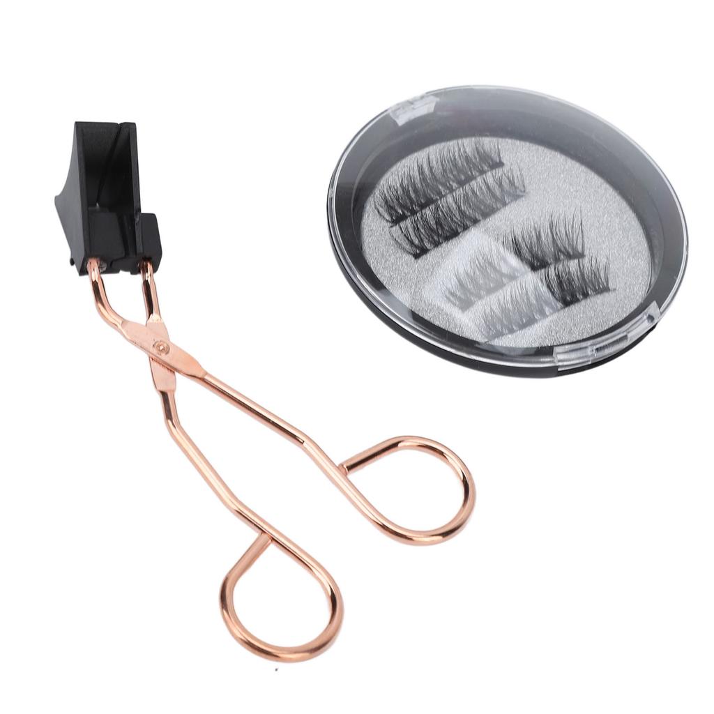 4pcs Magnetic Eyelashes Glue Free Magnetic Eyelash Clip Eyelashes Thick False Eyelashes Set Dual Magnetic Lashes KS01