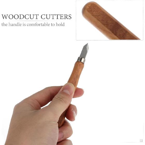 DOITOOL 5 Pcs Wood Carving Knives Kit, Dual Double Bevel Marking Woodworking, Wood Whittling Knives Woodworking Scribe Tool, Wood Carving Tools for