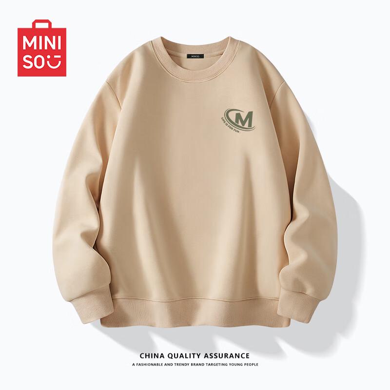 

MINISO Men s Loose Fit Heavyweight Crewneck Sweatshirt 3XL