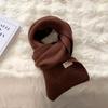 Knitted scarf women's high-end autumn and winter versatile student couple warm small scarf scarf shawl