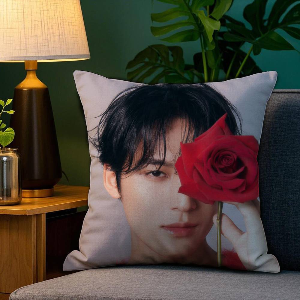 Singer M-Mingyu Pillow Case Sofa Living Room Bedroom Double-sided Printing Square Cushion Nap Time Cushion Cover