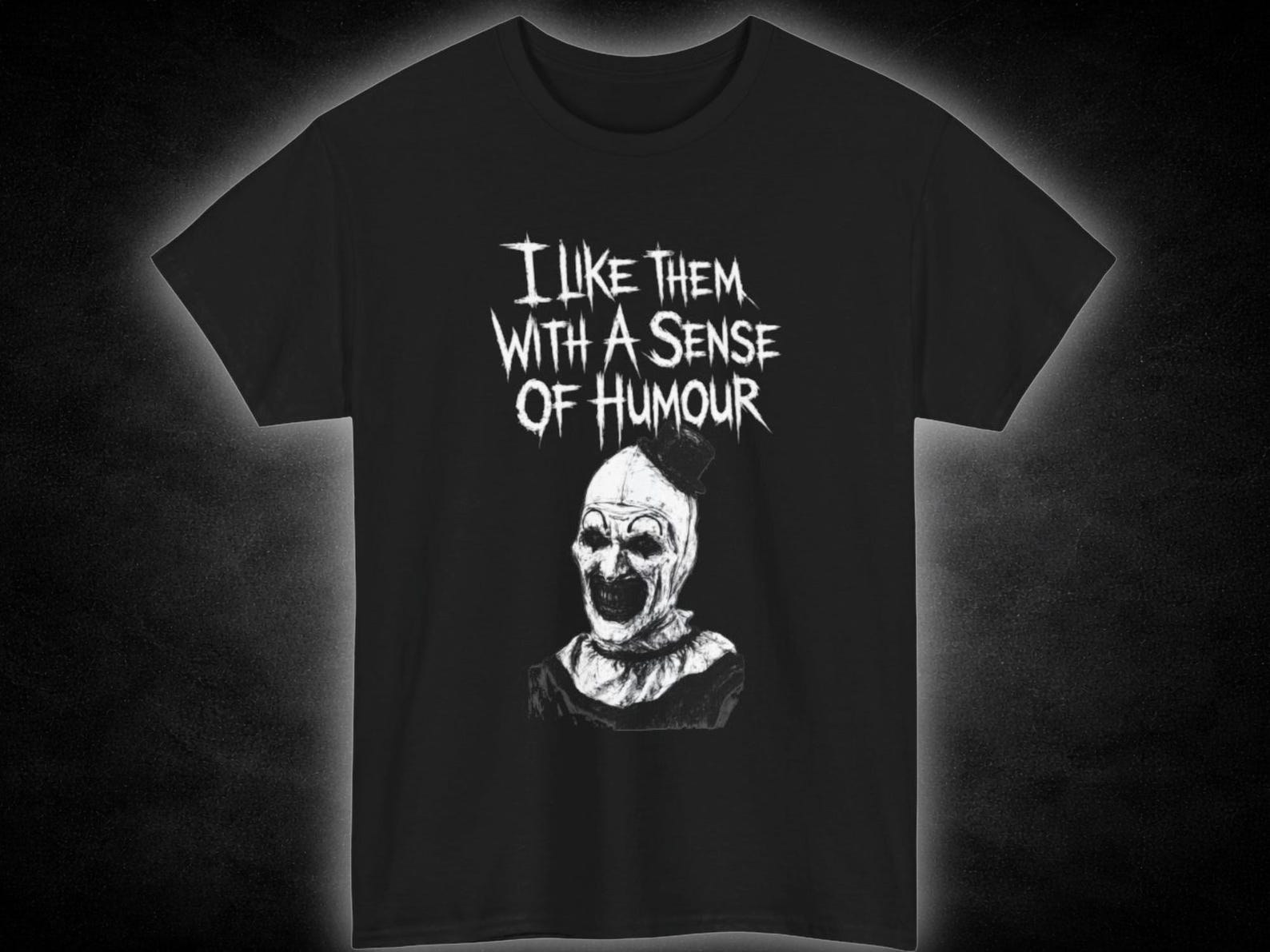 Scary Clown Portrait Tee | Creepy Horror Face Shirt 4XL