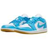 Air Jordan 1 Low Dark Powder Blue Gum Women Sneakers White Gum-Light-Brown DC0774-104