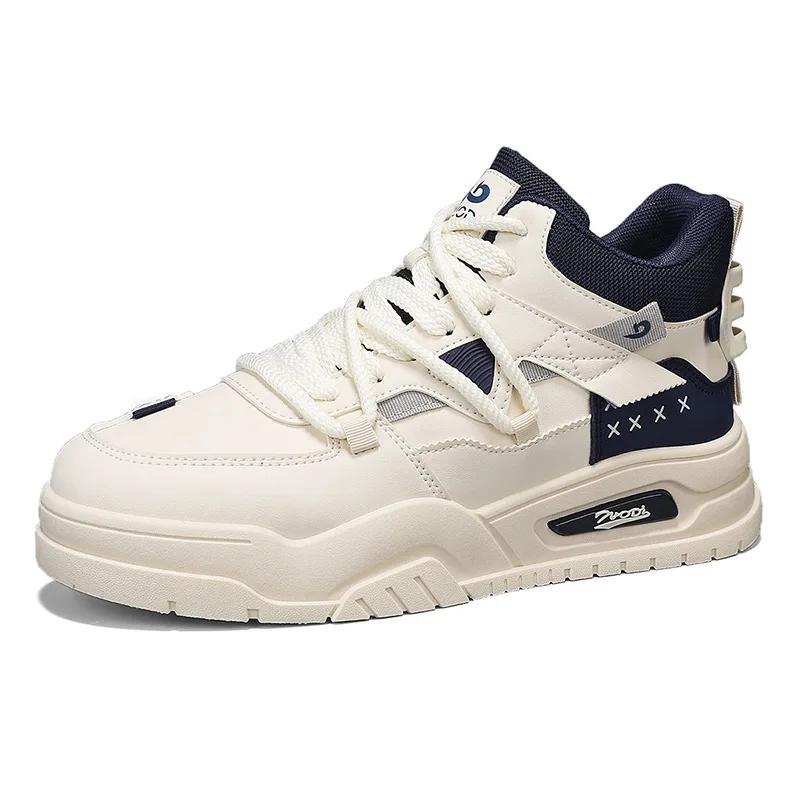 Fashion Spring Autumn New Men's Shoes Youth Fashion Casual Skateboarding Shoes High Top Comfortable Wear Resistant Sports Shoes Sneakers