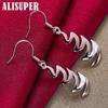 925 Sterling Silver Crescent Drop Earrings Jewelry