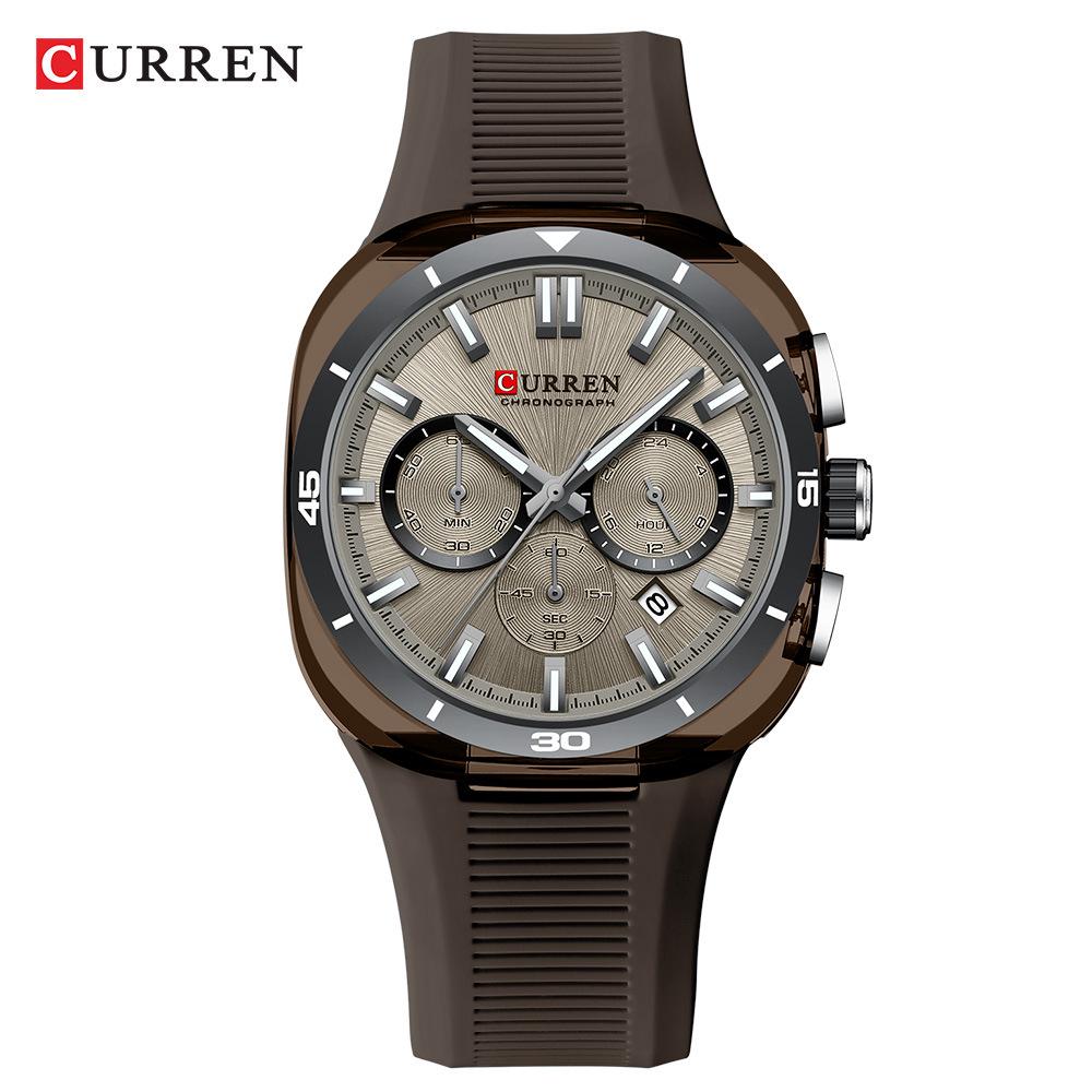 CURREN 8259 Men's Trendy Sports Quartz Watch with Large Dial