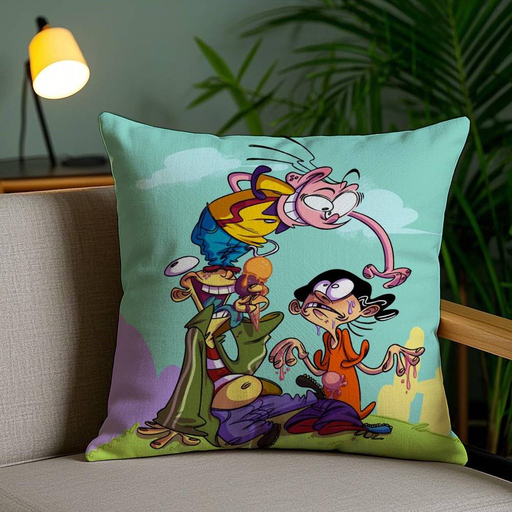 E-Ed Edd N Eddy Pillow Case Home Dorm Chair Back Short Plush Double-sided Printing Office Nap Time Cushion Cover