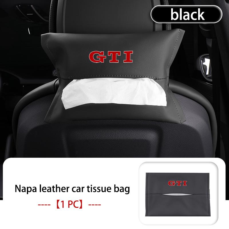 TMBCU1 Leather Car Tissue Storage Bag Back Seat Hanging Tissue Box For Volkswagen VW Passat B5 B5.5 2000- 2007 2008 2009 2010 Touareg