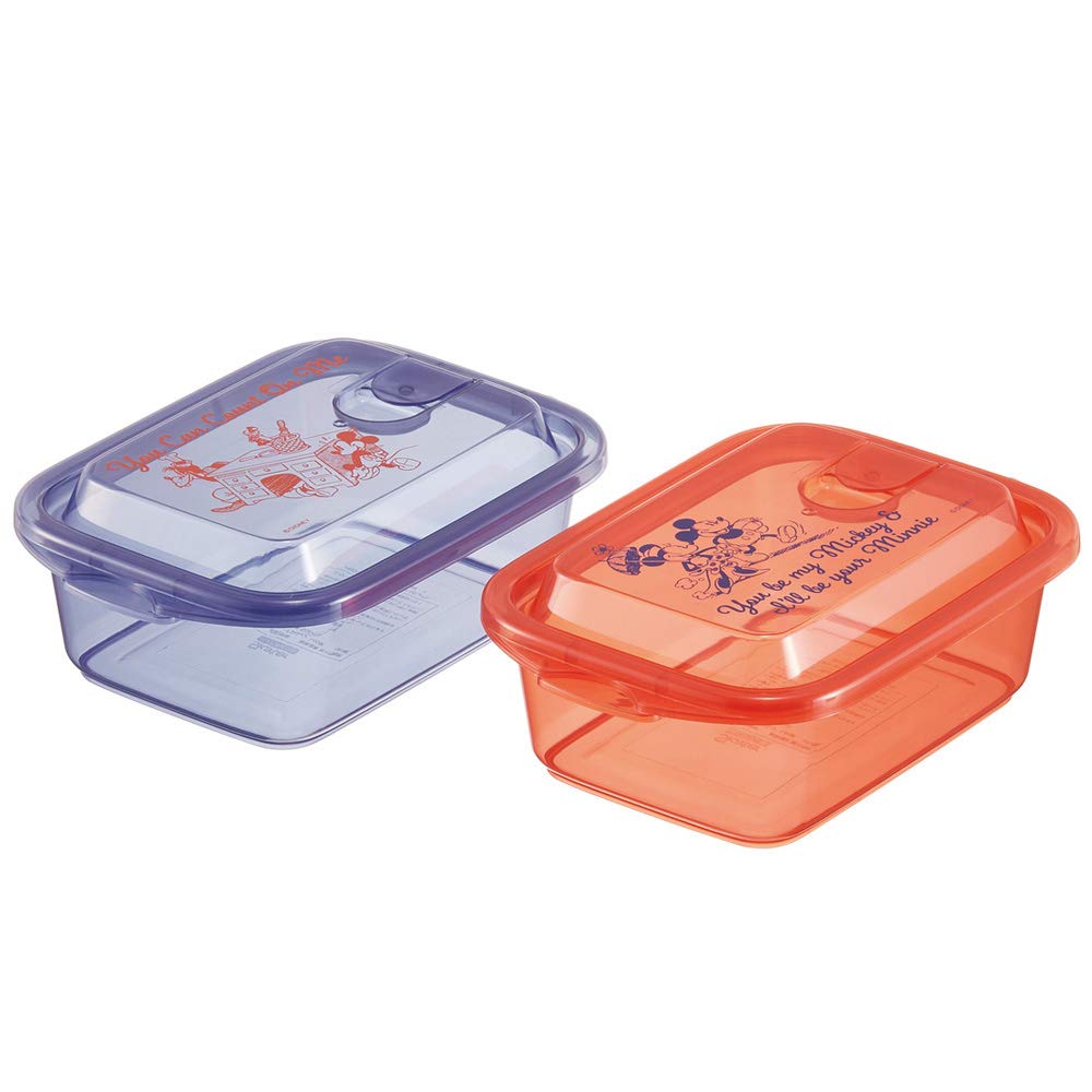 

Skater Fluffy Storage Side Dish Sealable Mickey Mouse FCNF2W Container, 500ml, 2-Pack, Storage, Container, Disney,