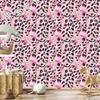 Pink glitter leather wallpaper powder pink, beige and purple 50x1000