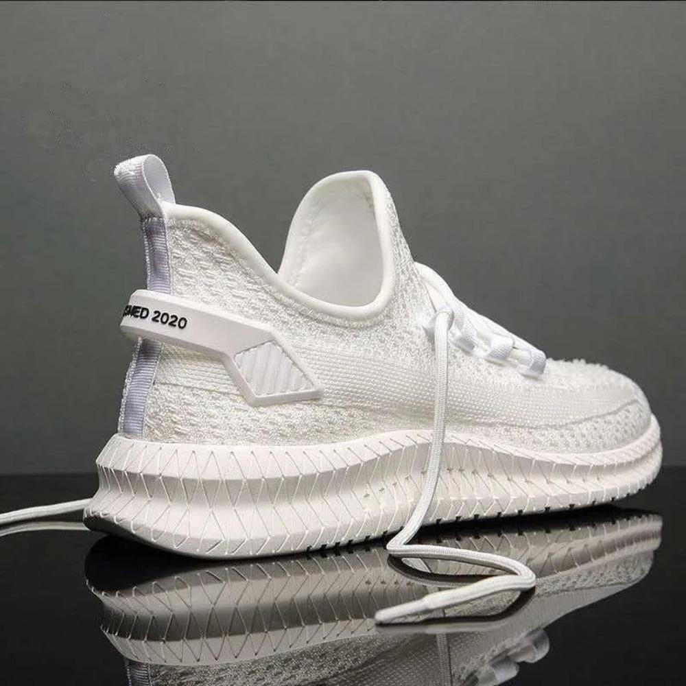 Lässige Herrenmode Alleskönner Sneaker Herrenschuhe Fliegendes Gewebe Atmungsaktive Netzoberfläche Atmungsaktive Bequeme Stoffschuhe