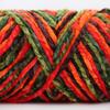 3 Strands Glossy Velvet Hand-Woven Thread Woven Scarf Doll Blanket Chenille Thread Segment Dye 100G Ball