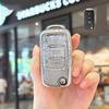 Car White Diamond TPU for Volkswagen Golf MK6 Polo Beetle Tiguan Touran Caddy Jetta Scirocco Remote Flip Folding Key Case Fob