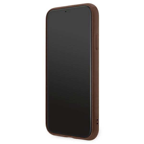 Guess Guhcn61G4Gfbr Iphone 11 / Xr 6,1Brązowy/Brown Hard Case 4G Metal Gold Logo