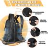 Pet Backpack Carrier for Small Dogs & Cats-Front-Folded Travel Backpack with Ventilation Mesh & Harness-Like Zipper Lock Black