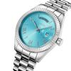 Ice Blue Men Luxury Minimalist Calendar 5atm Waterproof 316l Stainless Steel Watch Men Quartz Watches Relojes Hombre
