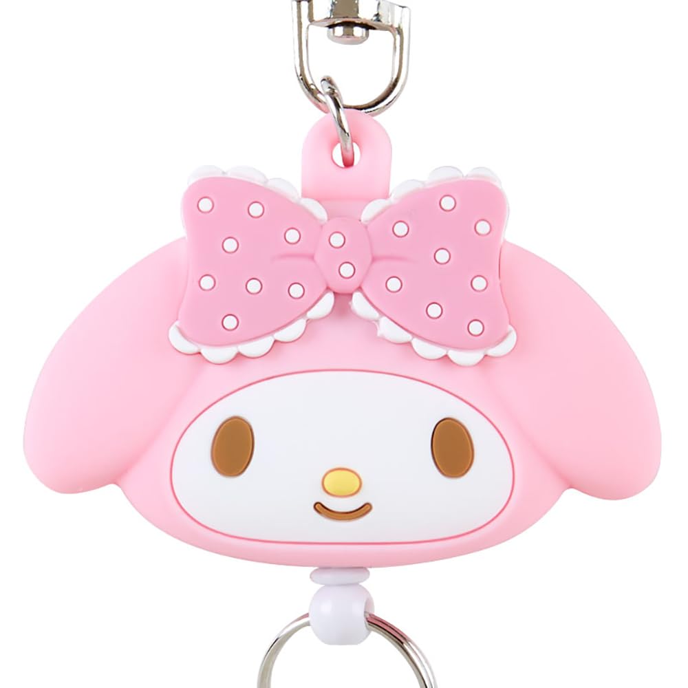 Sanrio Face-shaped Reel Keychain My Melody Key Mascot My Melody-chan My Melody 13.4 X 6.5 X 1.8cm Character 168653