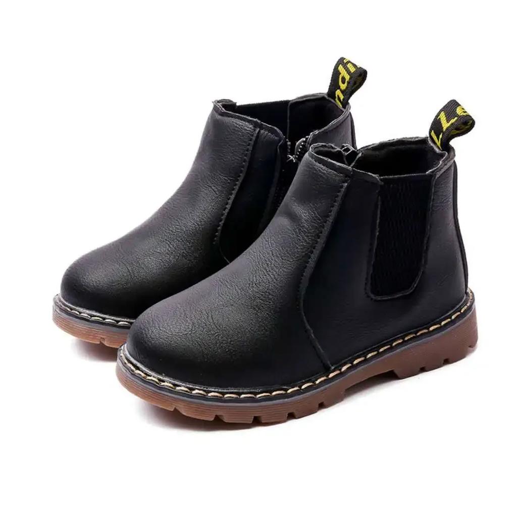 Children's Boots for Boys Girls Toddlers Little Kids Fashion Classic Ankle Boots Warm Rubber Chelsea Boots British Style