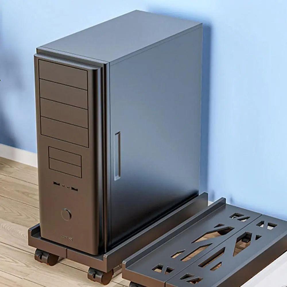 Adjustable Chassis Tray Telescopic Heat Dissipation Rack Space Saving PC Tower Stand  Home Office