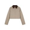 Tommy Hilfiger Barn Style American Workwear Corduroy Collar Loose Short Cotton Jacket Women jackets DW0DW21665