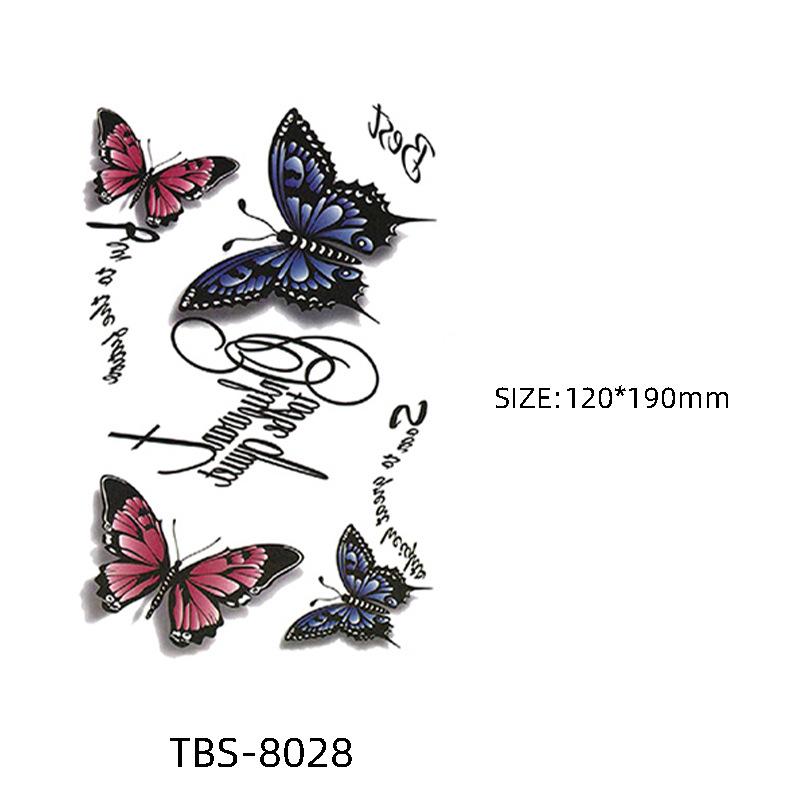 Waterproof Semi-Permanent Black & White Totem Flower Tattoo Stickers