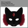 Face Cover Costume Plush Cat Headwear Kitten Face Cover Costume For Adults Kids Christmas Holiday Masquerade Party Birthday