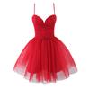 Vestido corto de tul para niña de belleza pura, vestido de tirantes estilo vacacional para mujer, vestido de princesa, vestido esponjoso