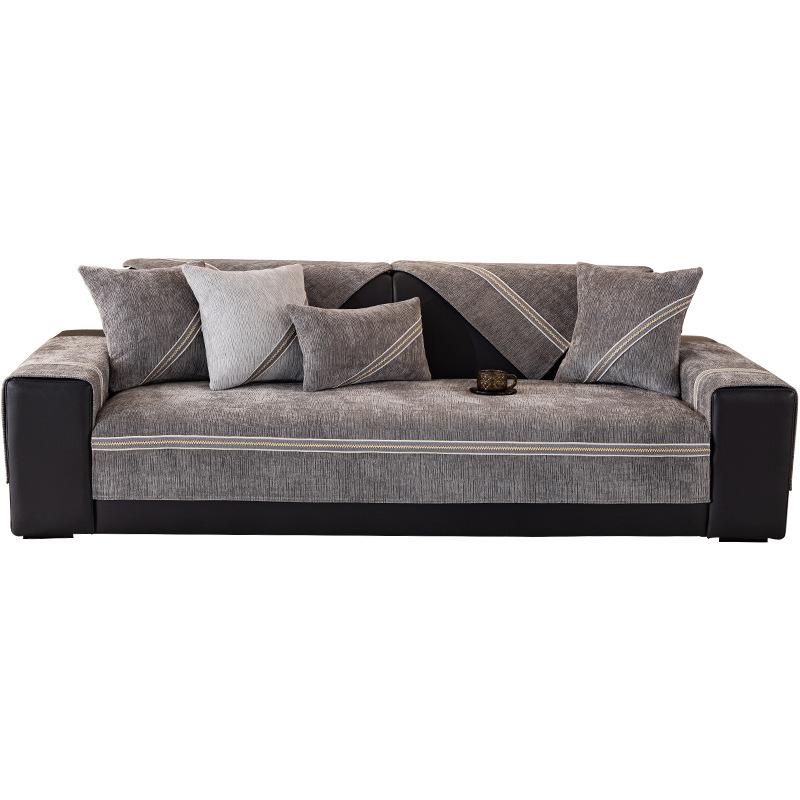 Prosta Nowoczesna Poduszka na Sofę z Weluru Uniwersalna na Wszystkie Pory Roku Nowa Poduszka na Siedzisko Antypoślizgowa Skórzana Pokrowiec na Sofę Transgraniczny