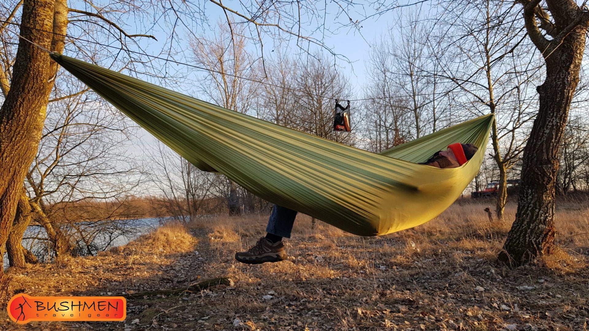 

travel Hammock Japanese official product [BUSHMEN gear] ULTRALIGHT, (green) зелений
