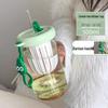 Portable High-Capacity Straw Water Cup - Summer Cool Design for Girls