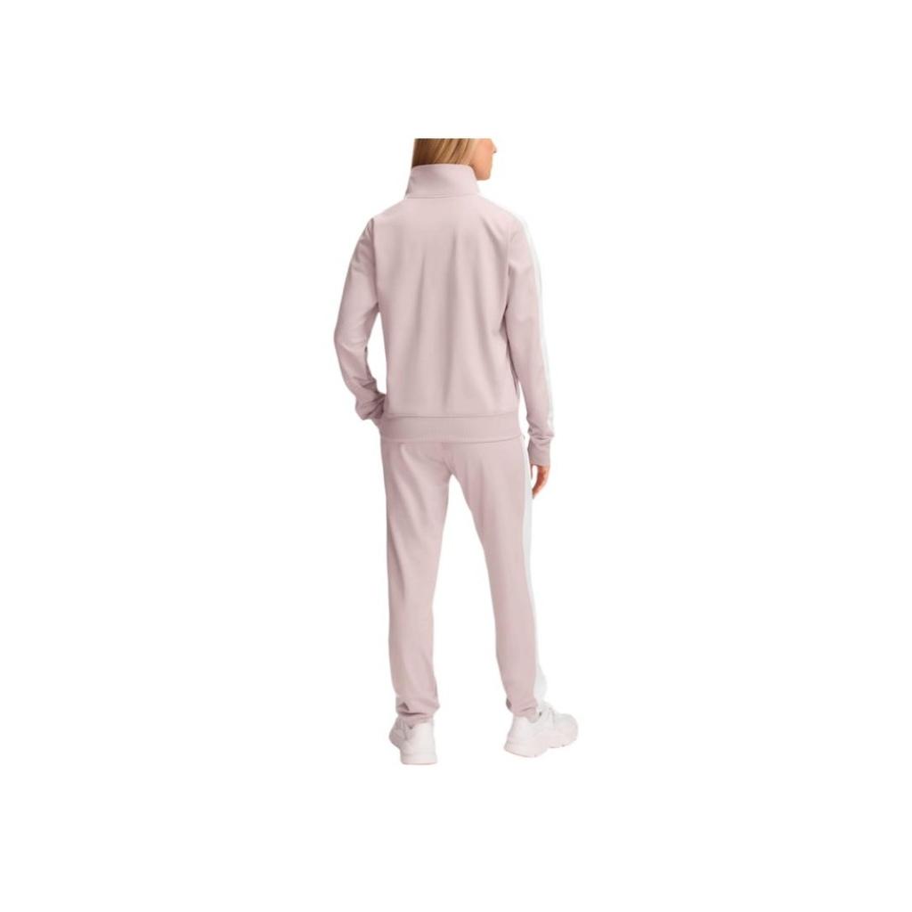 Under Armour Minimalist Brand Logo Comfortable Breathable Cardigan Top Knitted Long Pants Casual Set Women Sets Gray Pink 1365147-009