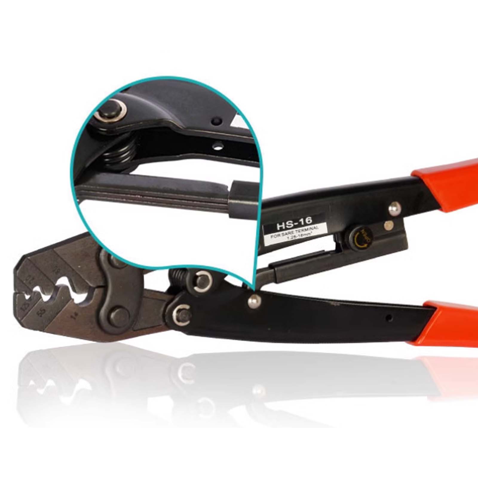 Ratchet Bare Terminal Crimping Pliers, Labour-saving Manual Cold Pressing Crimping Pliers HS-6M