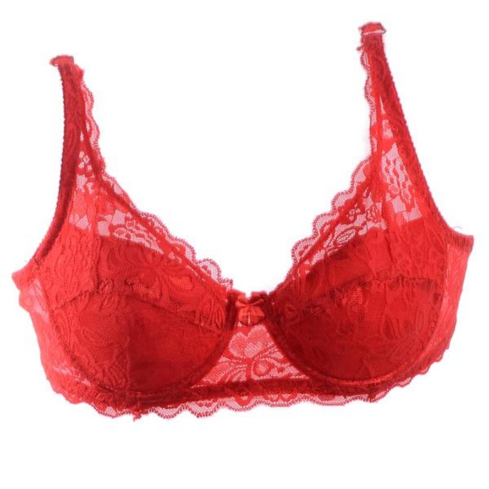 Women's Sexy Lingerie Underwear Ultra-thin Cotton Lace Bra Deep V Push-up Bra Breathable Sexy Bra