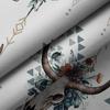 MEHOFOND Boho Western Cow Skull Shower Curtain - Bull Skull Flower Head - Farmhouse Country - Waterproof Fabric - 72x72 Inch