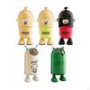 Trash Can Garbage Container Cute Waste Bin Standing Wastebasket with Flip Lid for Kitchen Study Room