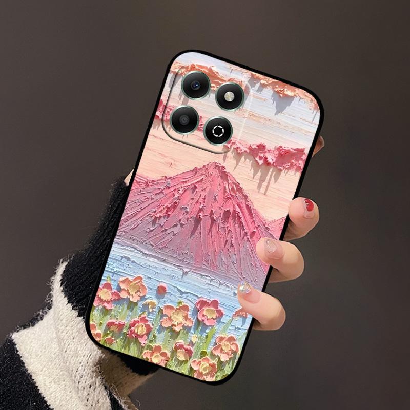 Für Honor X6b 4G Hülle Mode Cartoon Süßes Mädchen Katze Geometrisch Weiches Silikon TPU Handyhülle Für Honor X6b 4G Stoßfeste Hülle