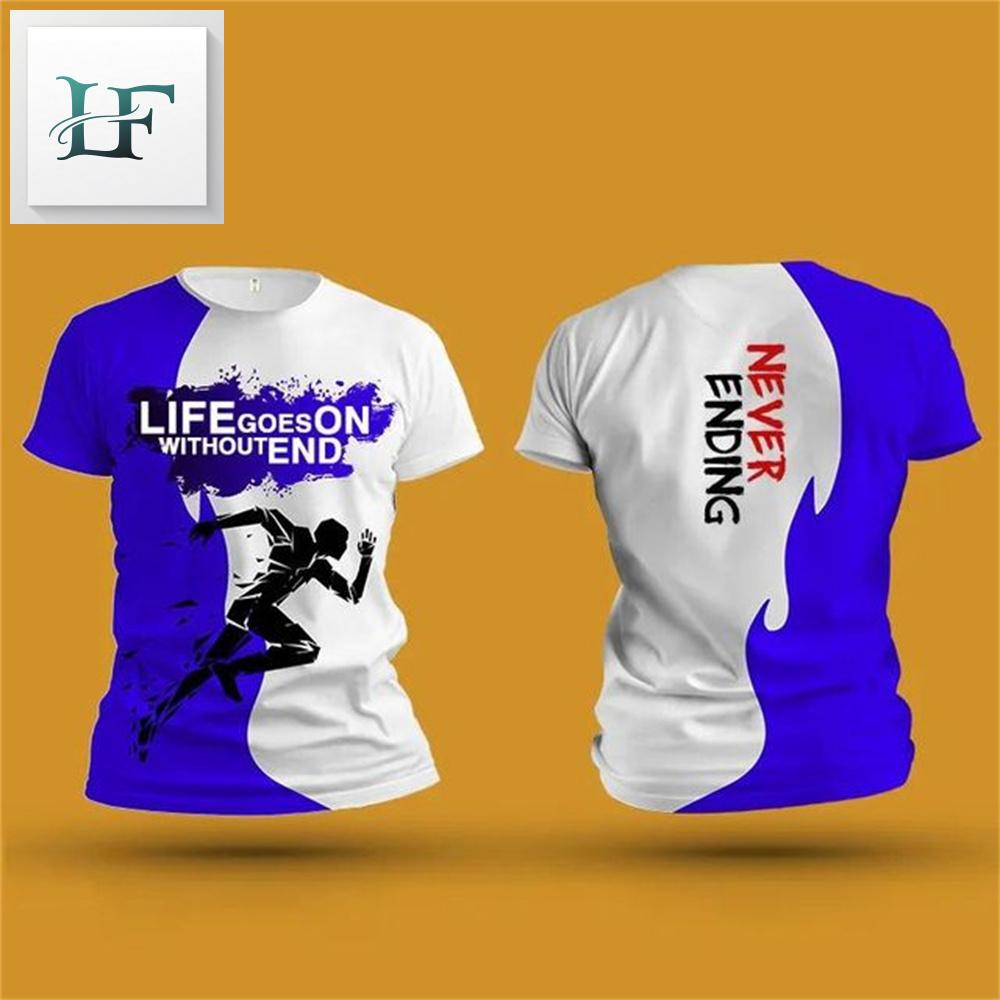 Running Sports 3d Printing Summer Unisex Short Sleeve T-Shirt Fitness Sports Outdoor Quick Drying Loose And Comfortable Clothes