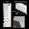 2 Pcs Stainless Steel Thickness Gauges Wire Gauge Measuring Tool, Metal Sheet...