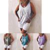 Stylish Plus Size Women Sleeveless Star Print T-shirt In Five Vibrant Colors