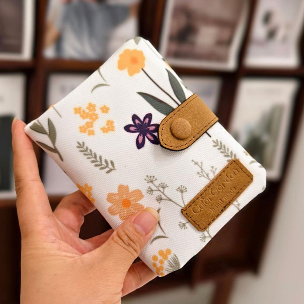 Flower Short Trifold Wallet Elephant Coin Pouch Casual Printed Card Bag  Men