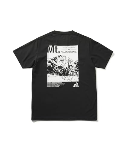 Snow Peak MofM Mt Tanigawa T-Shirt MM4510-TS02 Short Sleeve T-Shirt for Men and Women, Size S, Black