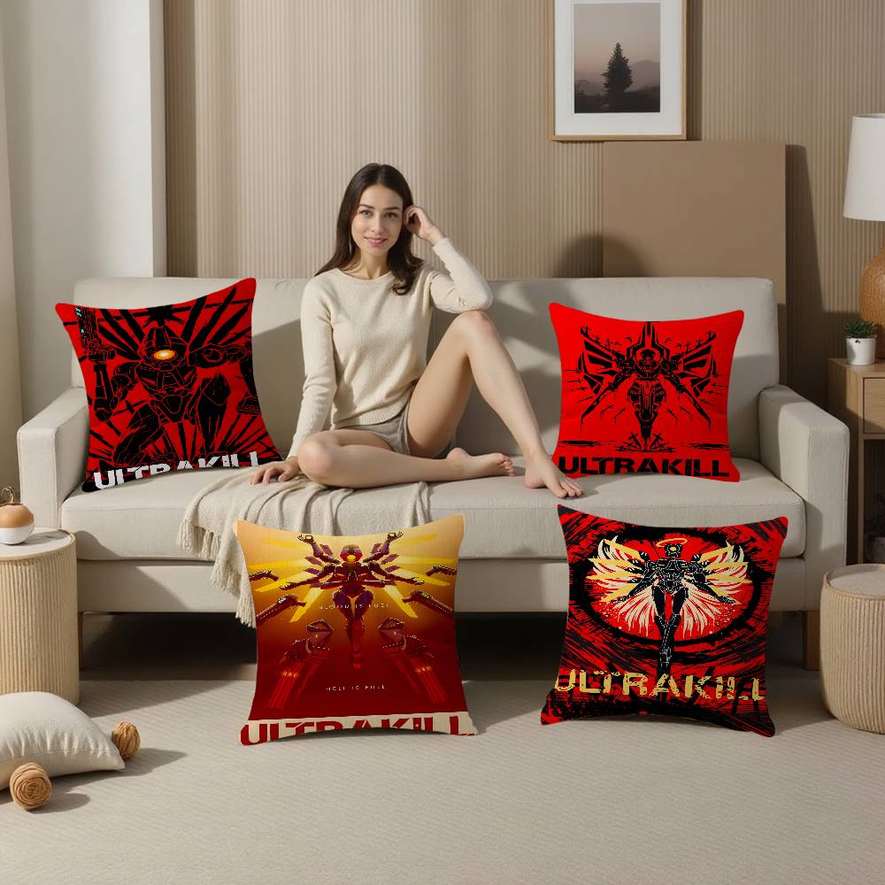 Poduszka do gry ULTRAKILL Poduszka Anime Poszewka na poduszkę na sofę/łóżko Poszewka na poduszkę x cm Moda